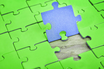 Fototapeta premium Puzzle with empty piece