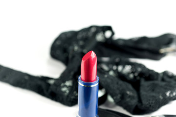 Lippenstift und Dessous