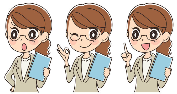 スーツを着た女性　セット