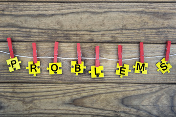 Fototapeta premium Puzzle with word Problems