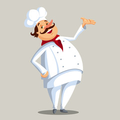 Vector Illustration of a Chef Character