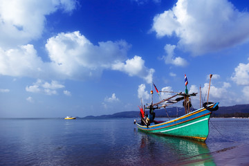 Fishing boat on the island of Koh Samui in Thailand