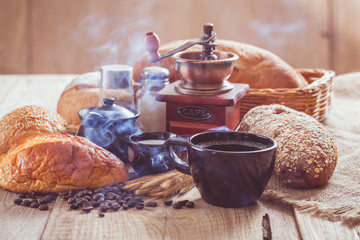 Coffee and bread