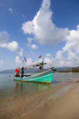 Fishing boat on the island of Koh Samui in Thailand