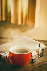 Coffee and newspaper