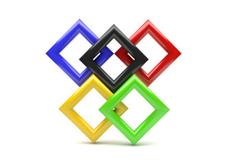 3D abstract sport  illustration