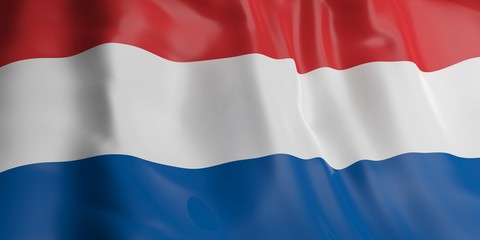 Netherlands flag. 3d illustration