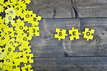 Puzzle with word SEO