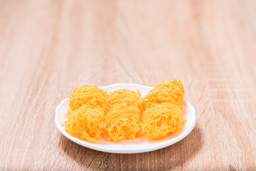 Thai sweetmeat dessert made from egg and sugar