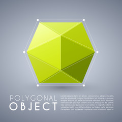 Obraz premium Abstract Polygonal Object : Vector Illustration