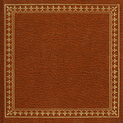 Brown leather cover