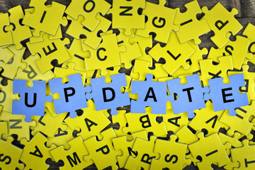 Puzzle with word Update