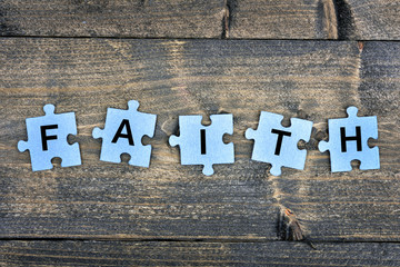 Puzzle with word Faith