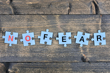 Puzzle with word No fear