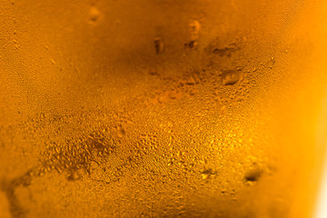 Background of beer in glass