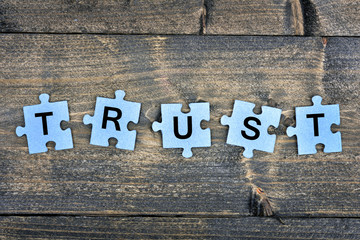 Puzzle with word Trust
