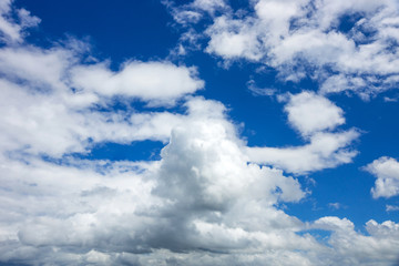 Deep blue sky and clouds