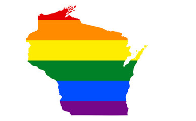 Obraz premium Wisconsin Gay Pride State