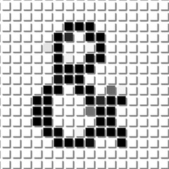 The and. & Simple geometric pattern of black squares in the and