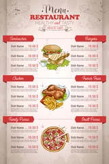 Fotobehang Restaurant vertical color menu © egorka87
