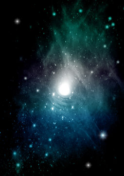 Fototapeta galaxy in a free space