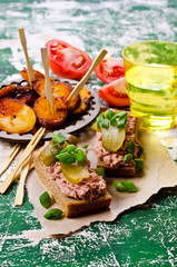 Sandwich with liver pate