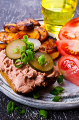 Sandwich with liver pate