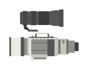 Photo optic lenses vector set.