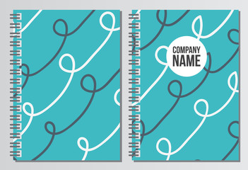 Notebook cover. Corporate identity template. Business stationery