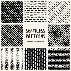 Set Geometric Vector Seamless Pattern