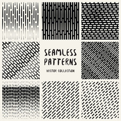 Set Geometric Vector Seamless Pattern