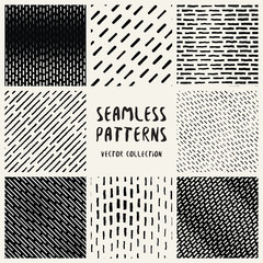 Set Geometric Vector Seamless Pattern