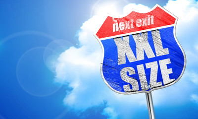 xxl size, 3D rendering, blue street sign