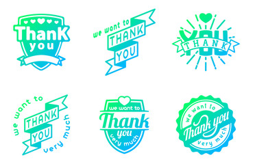 Thank you badge icon