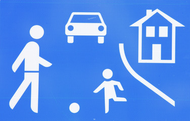 Verkehrsschild Spielstraße