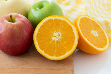 Orange, Apple and Chinese Pear