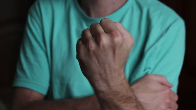 Man demonstrates his fist