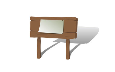 wooden board ad