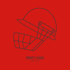 Cricket sport game logotype design concept