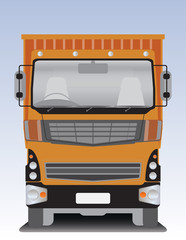 Front view of Dump  truck