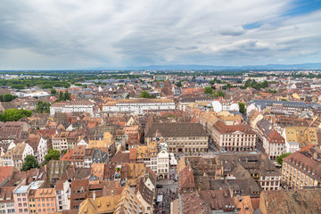 Fototapeta na wymiar Strasbourg, France. View Grand Ile. Included in the list of UNESCO World Cultural Heritage Site due to the uniqueness of the architectural appearance