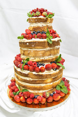 wedding cake with fruit