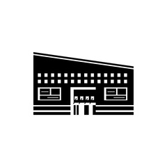 Modern building icon in simple style on a white background
