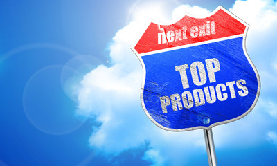 top products, 3D rendering, blue street sign