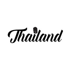 Thailand word icon in simple style on a white background
