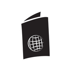 Passport icon in simple style on a white background