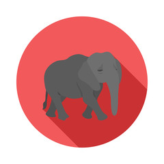 Obraz premium Elephant icon in flat style on a white background