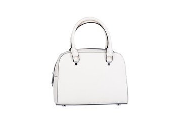 grey (white) handbag isolated on white