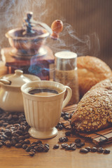 Coffee and bread