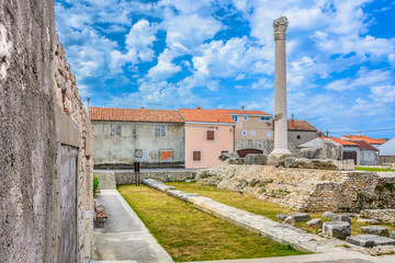 Roman Temple Nin Croatia. / View at Roman Temple from first century in small town Nin on Adriatic coast in Croatia.  - 117075997